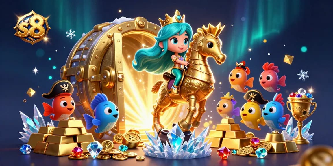 Experience thrilling betting at s8, where colorful characters join a vibrant casino scene full of treasures.