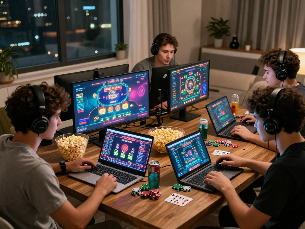 Dynamic online gaming scene at oxbet com with players enjoying casino games.