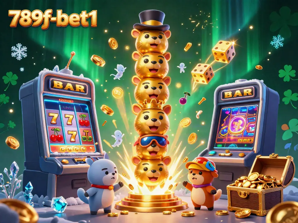 Experience thrilling gameplay joyfully represented in the colorful 3D illustration of 789f-bet1 casino.