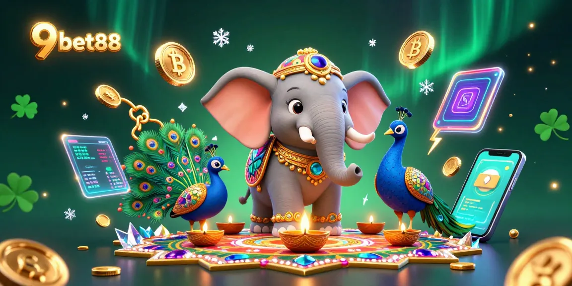 Engage with 9bet88's thrilling casino experience featuring vibrant 3D elements and crypto excitement.