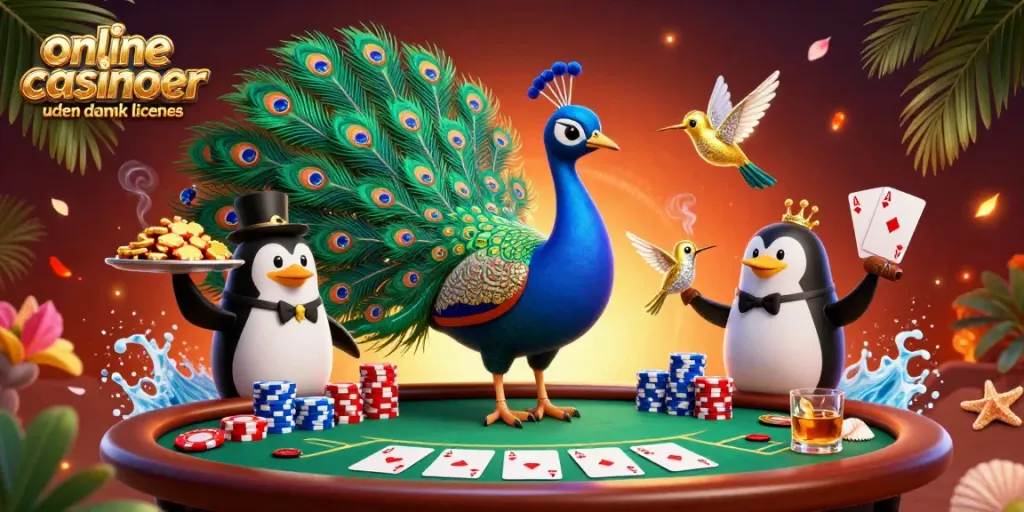 Play exciting games at online casinoer uden dansk licens with vibrant characters and rich casino elements.