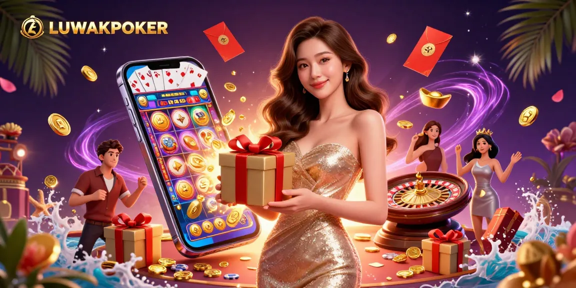 Experience gaming excitement with LUWAKPOKER's vibrant slot action and festive atmosphere.