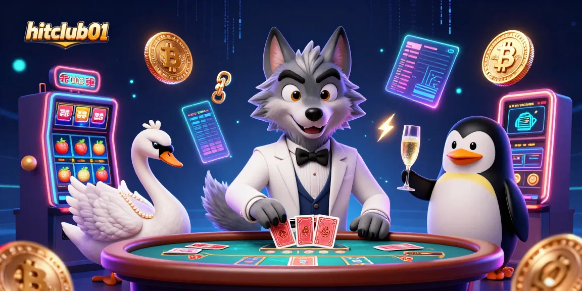 Experience the thrill at hitclub01 with colorful slot machines, as the charming wolf and elegant characters play together.