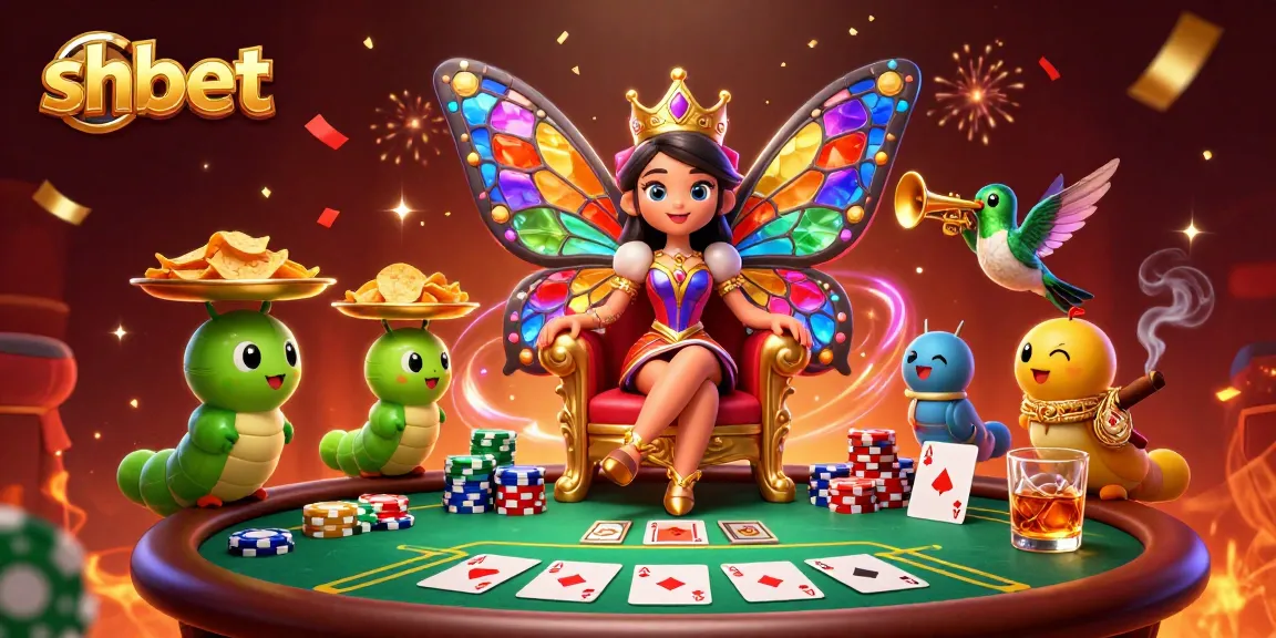 Engage in shbet's thrilling games with vibrant characters at an extravagant casino setting.