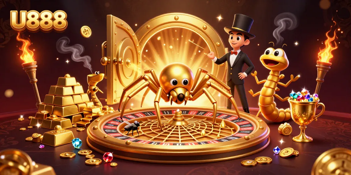 U888 engages thrill-seekers as the golden spider spins a roulette web of fortune
