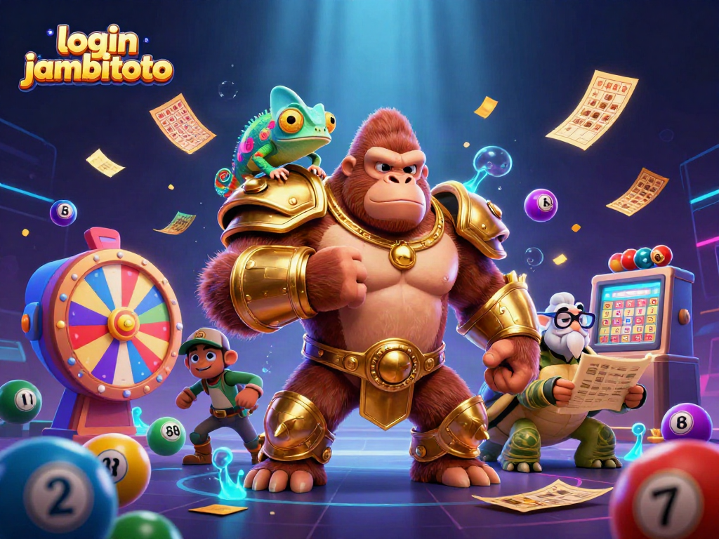 Experience the thrill of login jambitoto with vibrant lottery balls and dynamic casino elements in play.