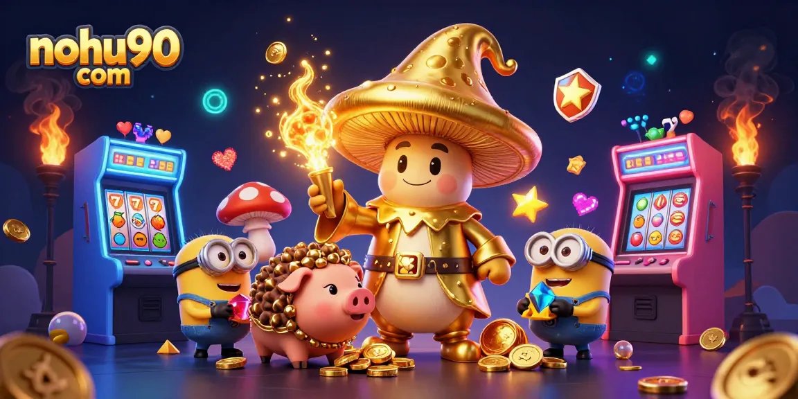 Experience nohu90 com's thrilling adventures in an exciting casino-inspired world filled with golden treasures.