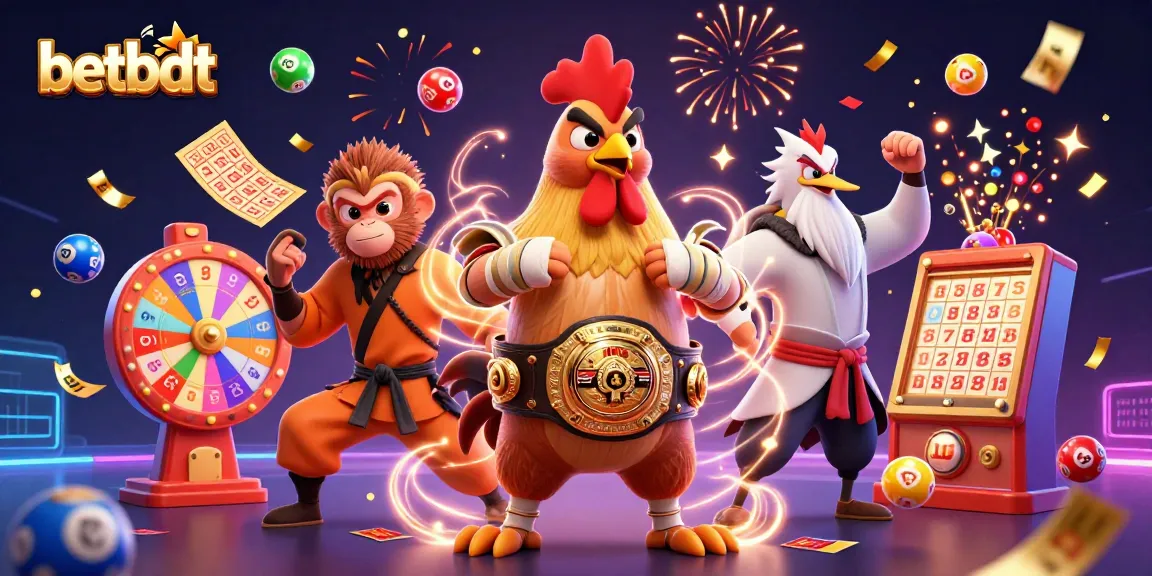 Experience thrilling wins at betbdt with vibrant casino characters and lottery action.