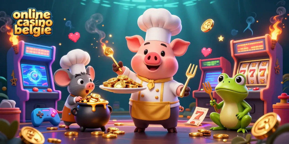Experience the thrill of online casino belgie with vibrant characters and gold coins in a dynamic 3D scene.