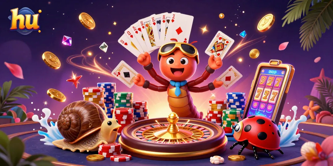 Chơi game casino ảo hu với những nhân vật hoạt hình độc đáo trong khung cảnh đầy màu sắc.