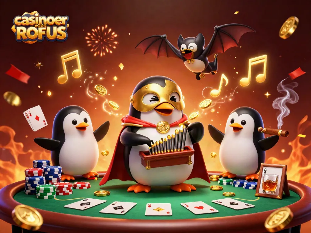 Engage in thrilling gameplay at casinoer uden ROFUS with a vibrant scene featuring poker action and gold animations.
