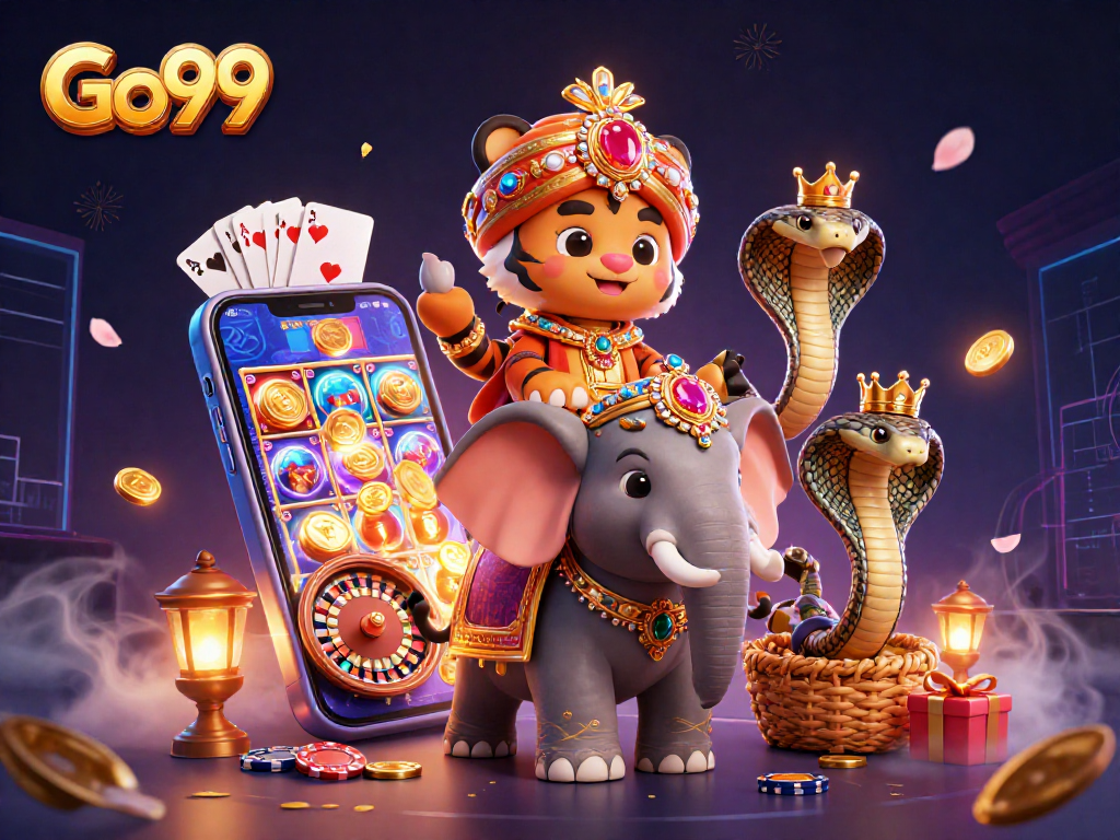Experience the thrill of Go99 with captivating casino gameplay featuring dazzling characters and elements.