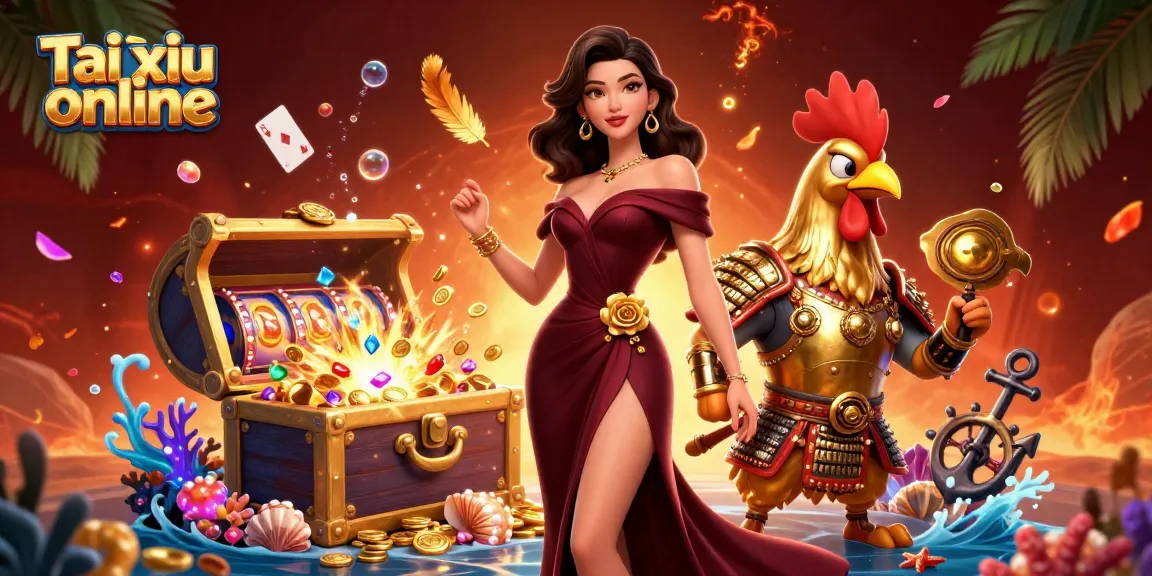 Engage in Tai xiu online with thrilling visuals of dice and vibrant casino elements.