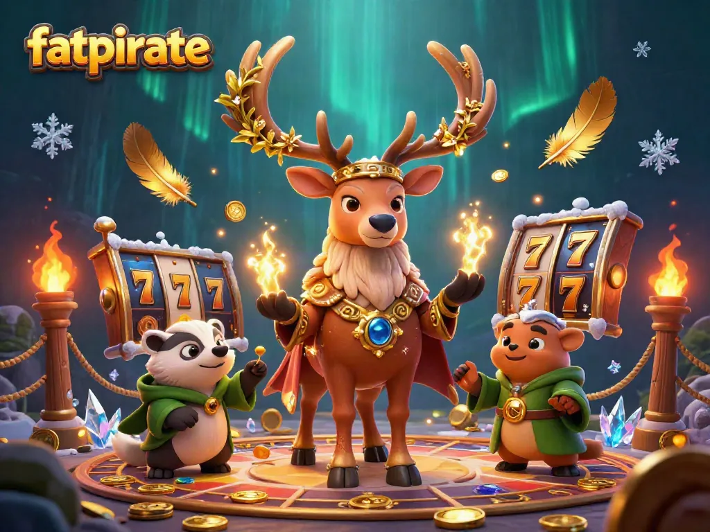 Engage in thrilling gameplay at FatPirate Casino with iconic slot reels and vibrant characters.