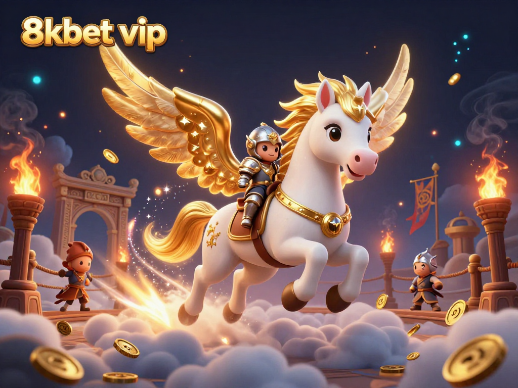 Experience the thrill of betting with 8kbet vip in this dynamic 3D scene, showcasing stunning casino elements.