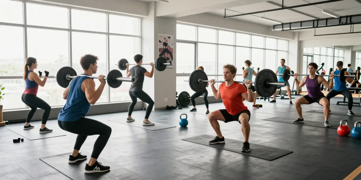 Prime Pharma Steroiden training scene in a modern gym, showcasing athletes engaged in strength workouts, emphasizing fitness and community.