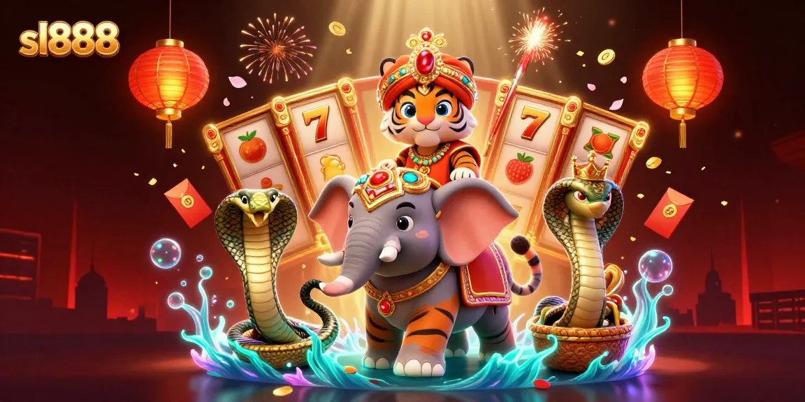 Experience sl888's thrilling slots with vivid 3D illustrations of lucky symbols, enhancing your gaming adventure.