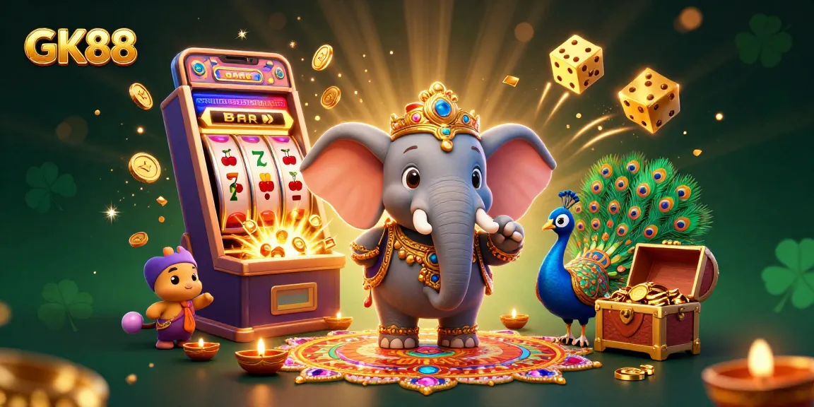 Experience thrilling jackpots at GK88 with vibrant colors and dynamic casino elements.