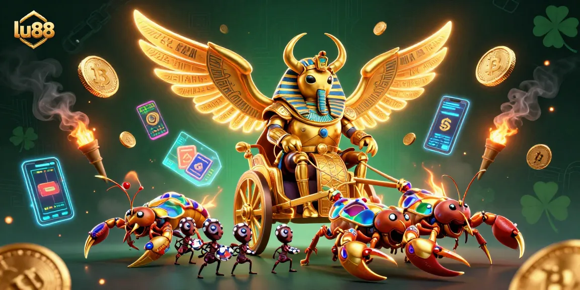 Experience exhilarating gameplay at lu88 with a dynamic 3D casino scene full of vibrant characters and elements.