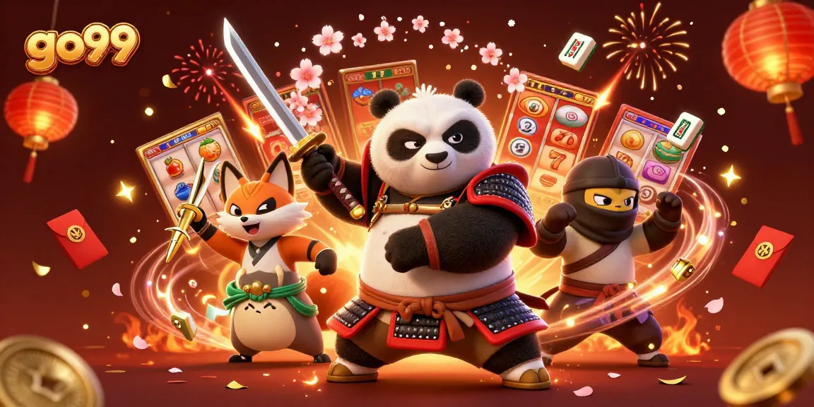 Engage with go99’s thrilling slots and jackpots featuring dynamic characters and vibrant gaming elements.