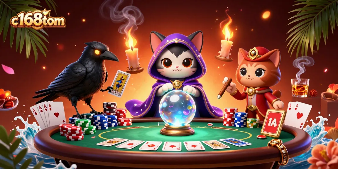Play exciting games at c168tom with vibrant visuals and engaging characters in an illustrated casino scene.