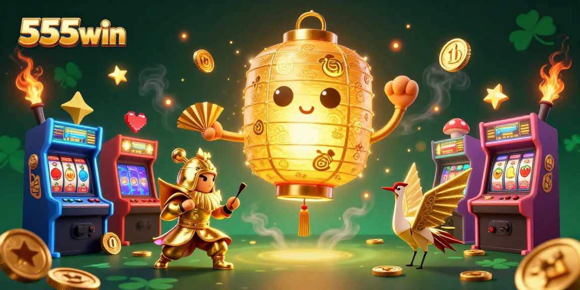 Engage in thrilling gameplay at 555win with dynamic casino elements and glowing characters.