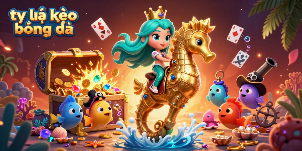 Capture winning moments with tỷ lệ kèo bóng đá, as mermaid ventures through vibrant underwater casino fantasy.