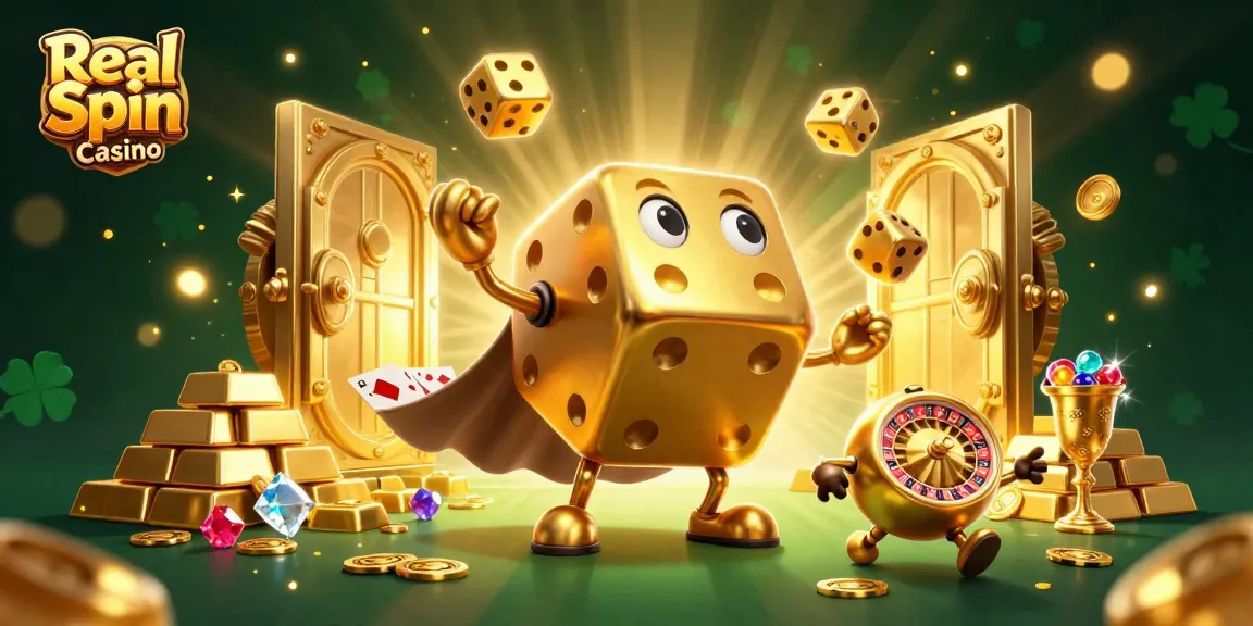 Experience the excitement and vibrant energy of Real Spin Casino with animated elements and rich visuals.