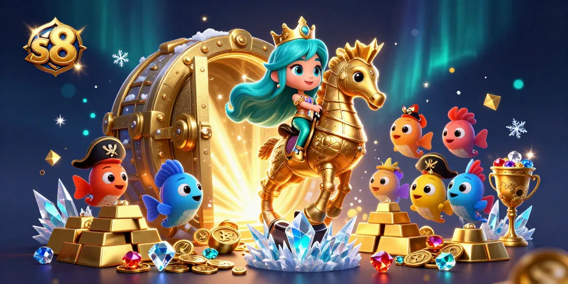 Experience thrilling betting at s8, where colorful characters join a vibrant casino scene full of treasures.